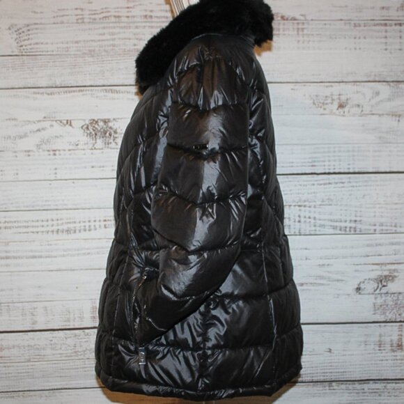 Kenneth Cole Women's Faux-Fur-Collar Down Puffer Coat Thistle Size XL - Picture 5 of 6